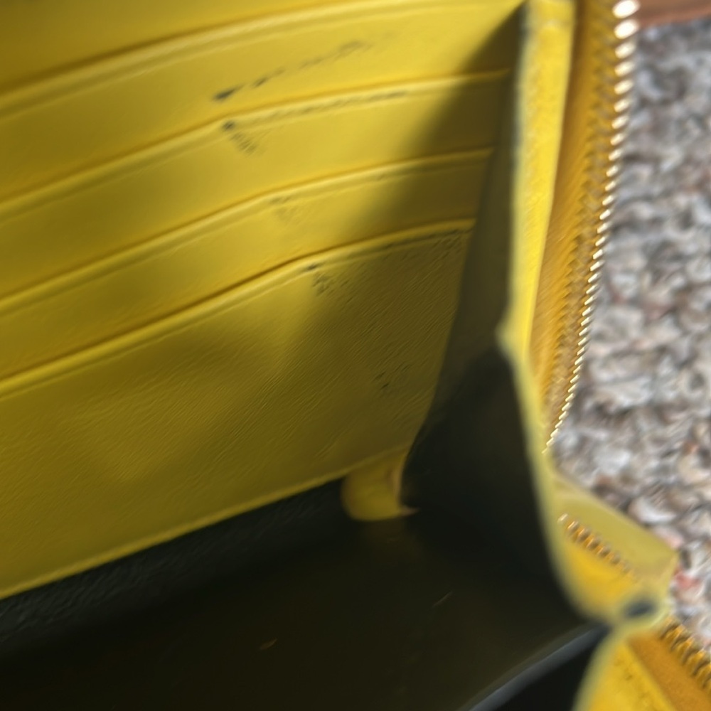 Saint Laurent Authentic Yellow Zip Around Long Wallet good used condition. - Picture 5 of 8